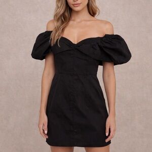Sofia by Sofia Vergara Black Off-Shoulder Mini Dress